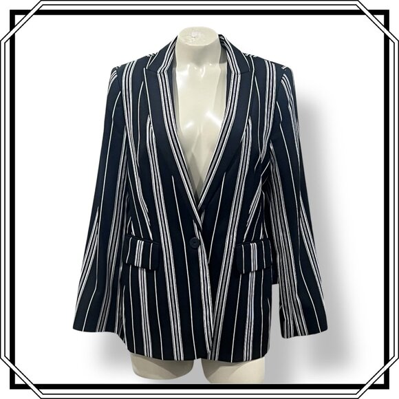 VINCE CAMUTO Striped Oversized Tailored Blazer - Size 10 / NWT - Picture 4 of 11